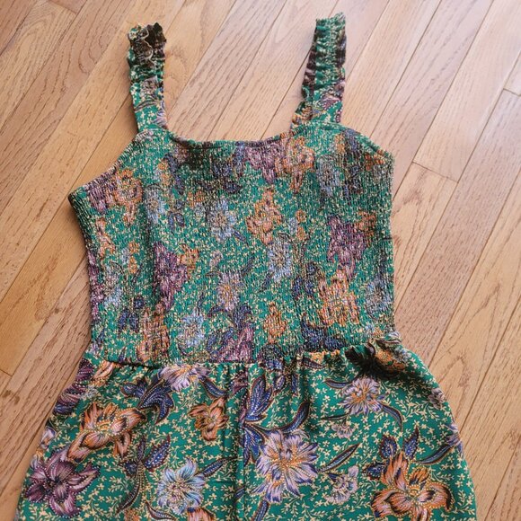 Dex/Black Tape Strappy Smocked Cropped Wide-Leg Jumpsuit - Picture 5 of 13